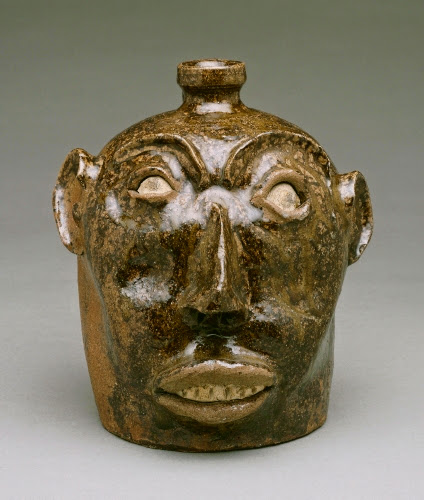  Thomas Davies Pottery Company (ca 1862–1870, Edgefield District, South Carolina), Face vessel.