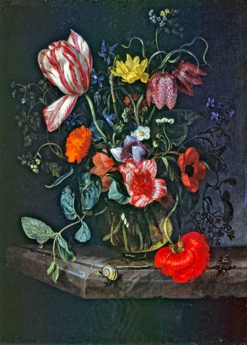 Attributed to Jacob van Walscapelle (1644–1727, Netherlands), Flowers in a Vase.
