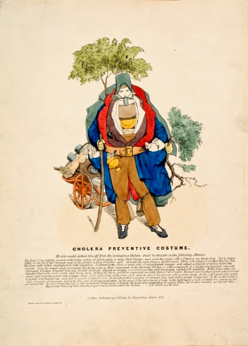 Franz Dörbeck (1799–1845, Germany), published by Thomas McLean (1788–1875, London), Cholera Preventive Costume, 1832. 