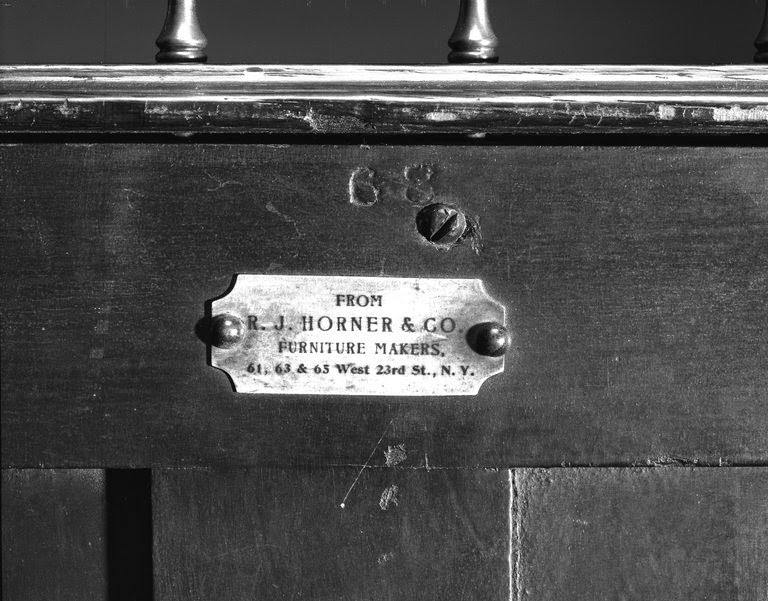 R.J. Horner and Company (1886–1915, New York), Desk (Secretary), 1890–1895. Detail.