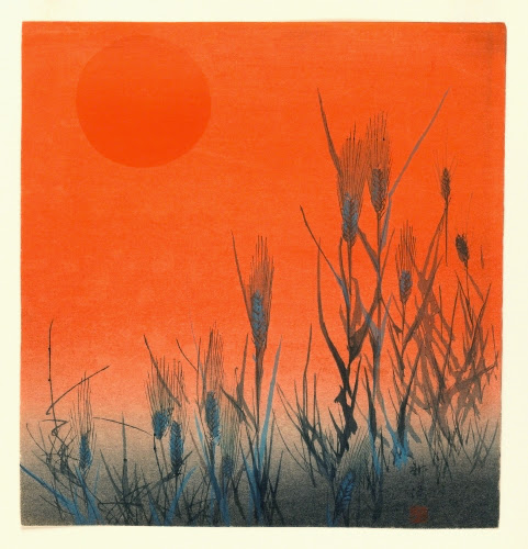Terasaki Kōgyō (1866–1919, Japan), Rice at Sunset, ca. 1890 –1895. 
