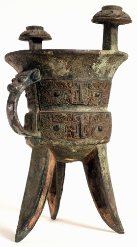  China, Jia (ritual wine-warming vessel), 1200s–1100s BCE. 