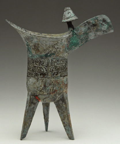 China, Jue (ritual wine vessel), c. 1400 BCE. 