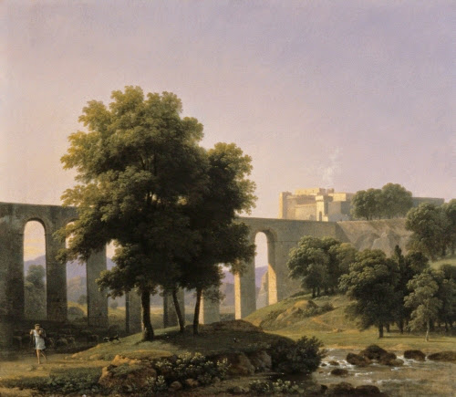  Jean-Victor Bertin (1767–1842,France), An Aqueduct Near a Fortress, 1807.