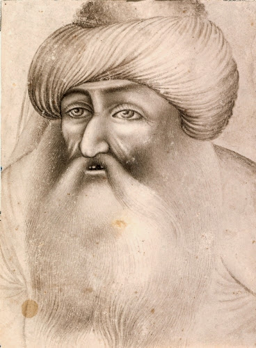 Iran, Portrait of a Man in a Turban, mid-1800s.