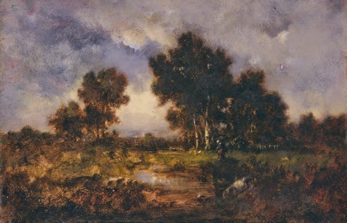  Narcisse-Virgile Diaz de la Peña (1807–1876, France), Trees and Pool, ca. 1840–1850.