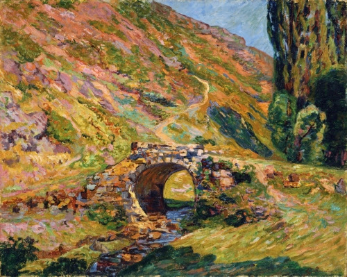 Jean-Baptiste Guillaumin (1841–1927, France), Bridge in the Mountains, 1898. 
