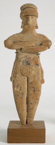  Ancient Mexico, Colima Culture, Standing Female, ca. 300 BCE–500 CE. 