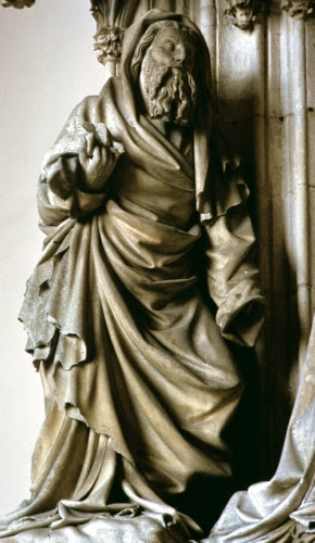 Claus Sluter (ca. 1340–1406, Flanders), John the Baptist, from the portal of Chartreuse de Champmol, Dijon, France. 
