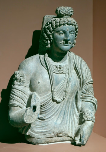Pakistan, Bust of a Bodhisattva, from the Gandhara region, 100s–200s CE. 