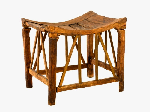 Ancient Egypt, Stool, from Saqqara, 1539–1295 BCE. 