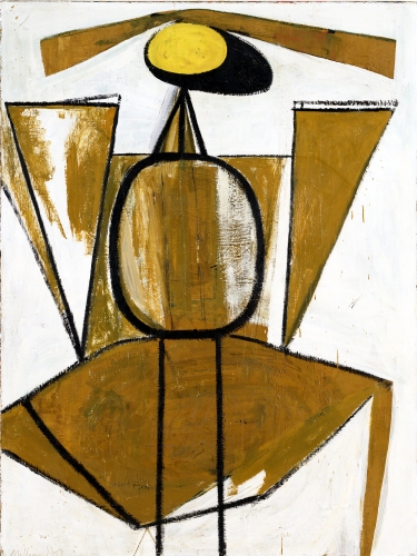Robert Motherwell (1915–1991, US), Personage with Yellow, Ochre and White, 1947.
