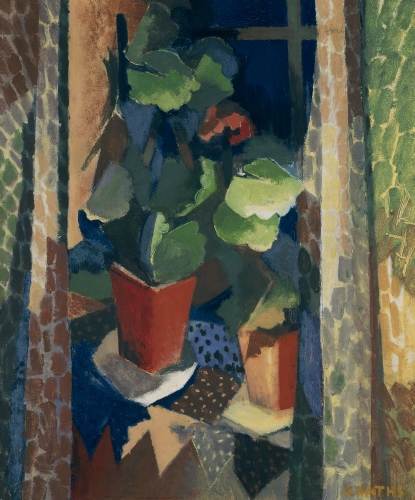  Karl Knaths (1891–1971, US), Geranium in Night Window, 1922.