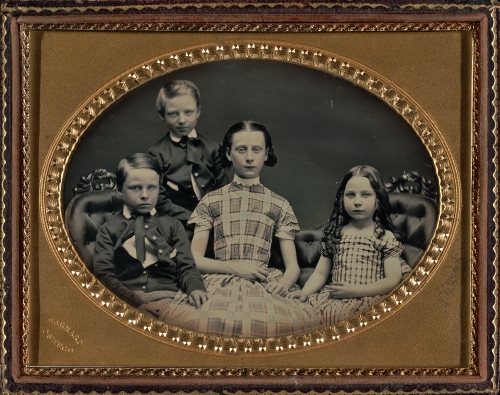 George Barnard (1819–1902, US), Portrait of Four Unknown Children, 1846–1853.