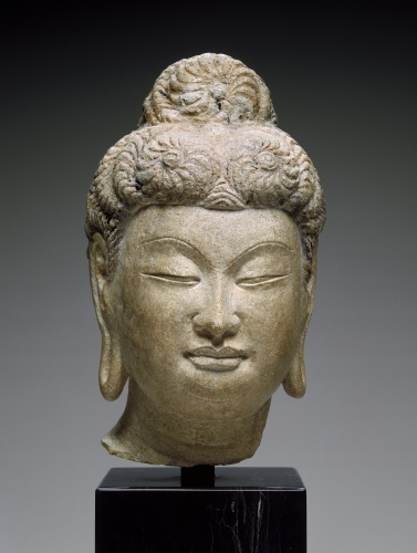 China, Head of the Buddha, ca. 700 CE. 