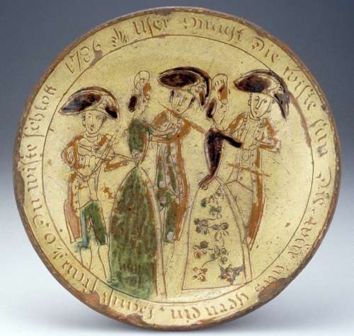 Attributed to John Neis (1775–1867, US), Pie plate, 1786. 