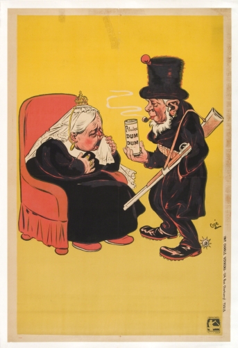  Ogé (1861–1936, France), President Kruger of Transvaal Offering Pills to Queen Victoria – Pills Dum Dum, 1900. 