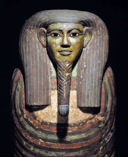 Ancient Egypt, Head of the Coffin of Horankh, ca. 700 BCE. 