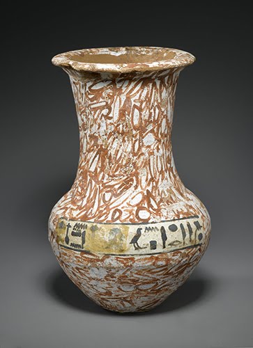 Ancient Egypt, Funerary vessel of the Priest Amon Neferher, from Thebes, ca. 1479–1279 BCE. 