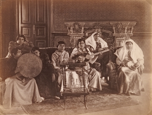 Attributed to Antoin Sevruguin (1830s–1933, Iranian, born Armenia), Group of Women Musicians, 1890s(?).