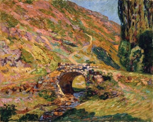 Jean-Baptiste Armand Guillaumin (1841–1927, France), Bridge in the Mountains, 1898.