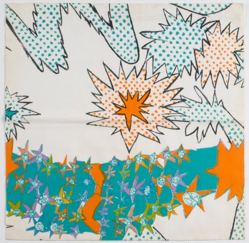  Zandra Rhodes (born 1940, Britain), Textile, ca. 1965.
