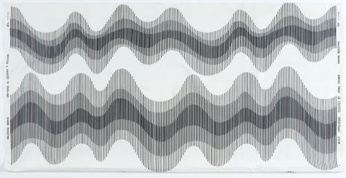 Arno Thoner (born 1940s, Netherlands) for Heal’s (1810 to present, London),  Undulation textile, 1966 (?). 