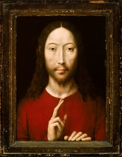 Hans Memling (ca. 1430/1433–1494, born Germany, active Flanders), Christ Blessing, 1481.