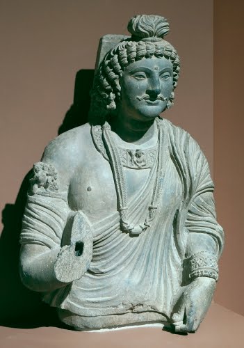 Pakistan, Bust of a Bodhisattva, 100s–300s CE. 