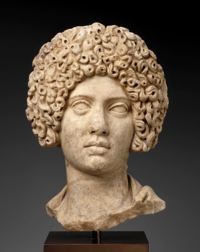 Ancient Rome, Portrait Head of a Woman, 100–125 CE. 