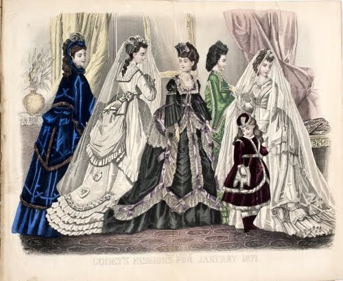 Louis Godey (publisher, 1830–1898, Philadelphia), Wedding Fashions, “Godey’s Illustrated Lady’s Book,” volume 82, January 1871. 