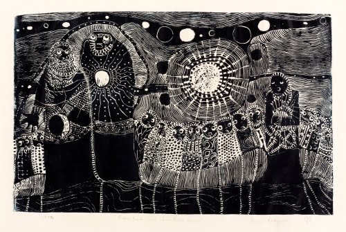 Dan Rakgoathe (1937–2004, South Africa), Moon Bride and Sun Bridegroom, 1973. 