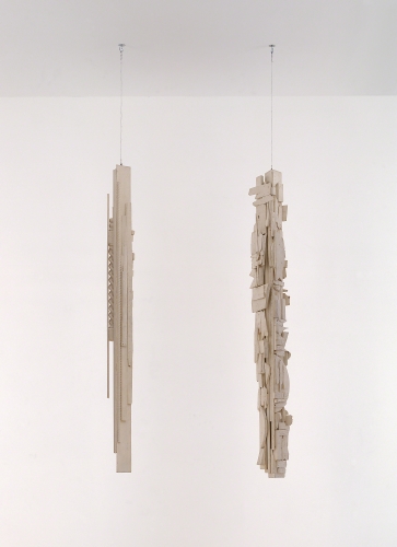 Louise Nevelson (1899–1988, US, born Ukraine), Hanging Columns (Guests, from “Dawn’s Wedding Feast”), 1959.