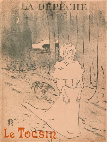  Henri de Toulouse-Lautrec, Advertisement for the gothic novel The Alarm Bell (Le Tocsin), serialized in the publication The Dispatch (La Dépêche), 1895. 