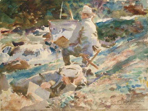 John Singer Sargent (1856–1925, US), An Artist at His Easel, 1914. 