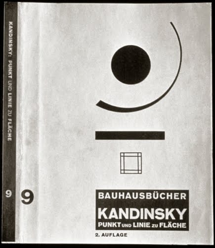 Herbert Bayer, Bauhaus Books—Kandinsky, Point and Line to Plane, book cover, 1925. 