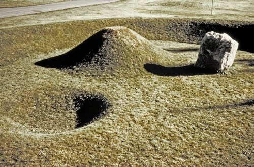 Herbert Bayer (1900–1985, US, born Austria), Grass (Earth) Mound, from Aspen Meadows, Colorado, 1955.