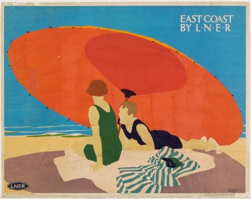  Tom Purvis (1889–1959, Britain), East Coast by LNER, poster for London and Northeast Railroad, ca. 1928. 