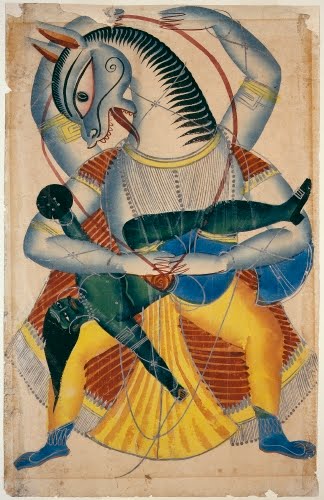  India, Narashima, the Man-Lion Avatar of Vishnu, ca. 1910. 