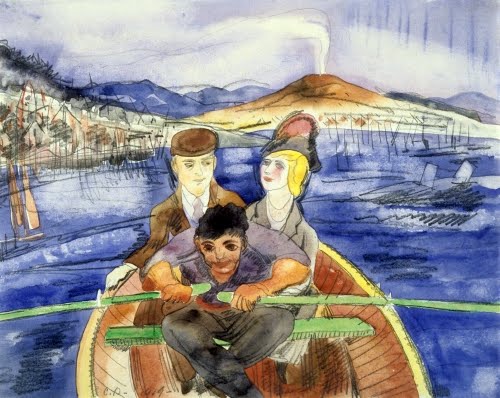Charles Demuth (1883–1935, US), Boat Ride from Sorrento, illustration for the book Beast in the Jungle by Henry James, 1919. 