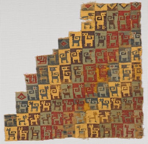 Wari Culture, Mantle fragment or carrying cloth, from the South Coast, 600–1000 CE.