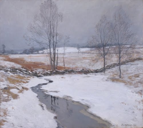 Willard Metcalf (1858–1925, US), The First Snow, 1906.