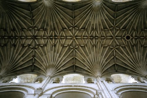 Britain, Nave vault of Cathedral of the Holy Trinity, Norwich, mostly 1096–1145, nave rebuilt by 1278, then again in the 1460s.