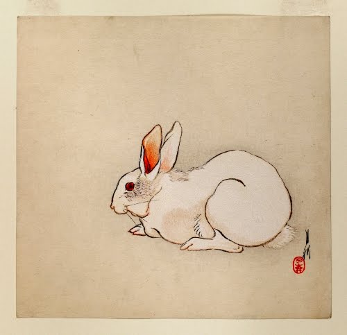 Ogata Gekko (1859–1920, Japan), White Rabbit, ca. 1890–1910.