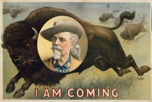  Courier Lithograph Company (printer, ca. 1848–1926, Buffalo, NY), copy after Charles E. Stacy (1873–1926?, US), “Buffalo Bill” Cody—I Am Coming poster, ca. 1900.