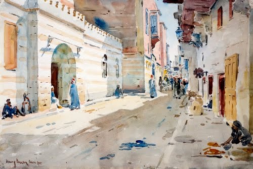 Henry Bacon (1839–1912 US), Street in Cairo, 1905. 