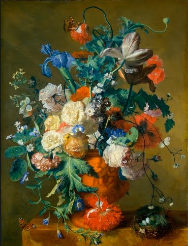  Jan van Huysum (1682-1749 Netherlands), Flowers in an Urn, ca. 1720.