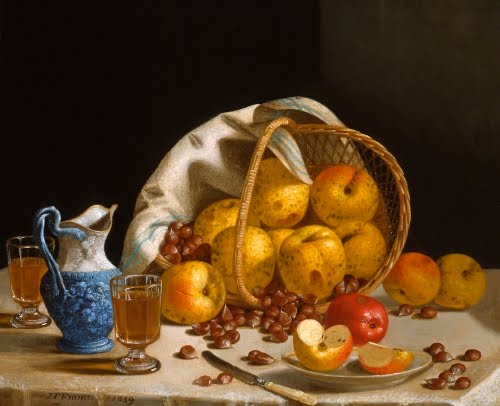 John F. Francis (1808–1886, US), Still Life with Apples and Chestnuts, 1859. 