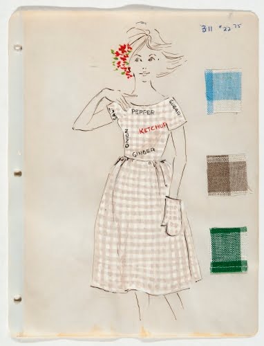Tina Leser, Study from designer’s sketchbook Summer 1960. 