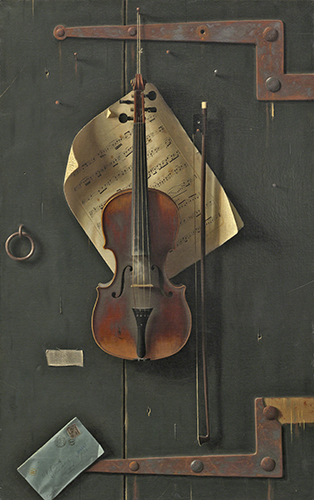 William Harnett (1848–1892 US, born Ireland), The Old Violin, 1886. 